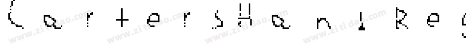 CartersHand Regular字体转换